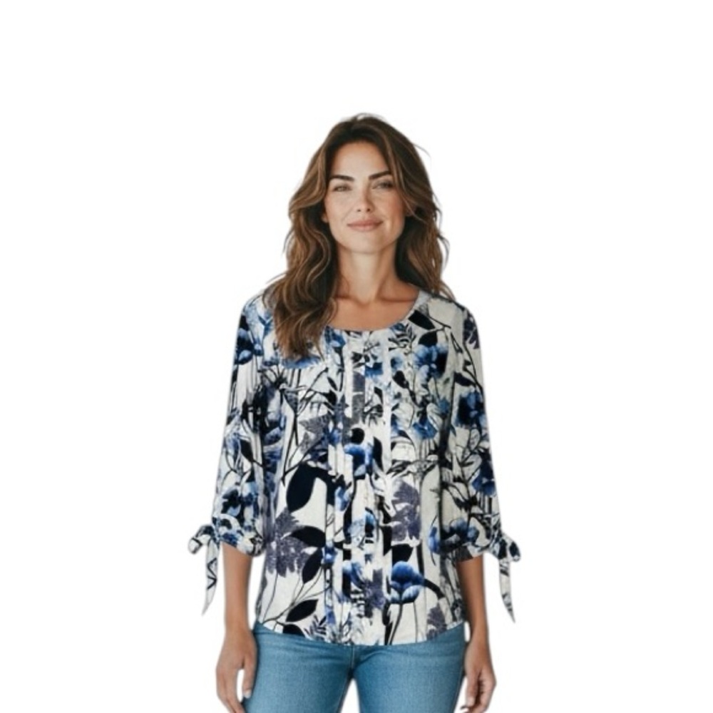 Karl Lagerfeld floral pleated, corp core, Classic core long sleeve shirt